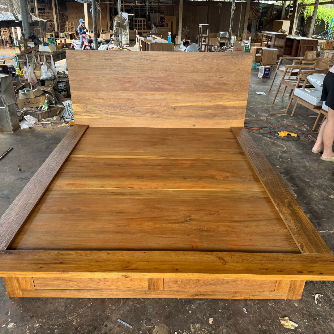 Kwan Reclaimed Teak Queen or King Bed