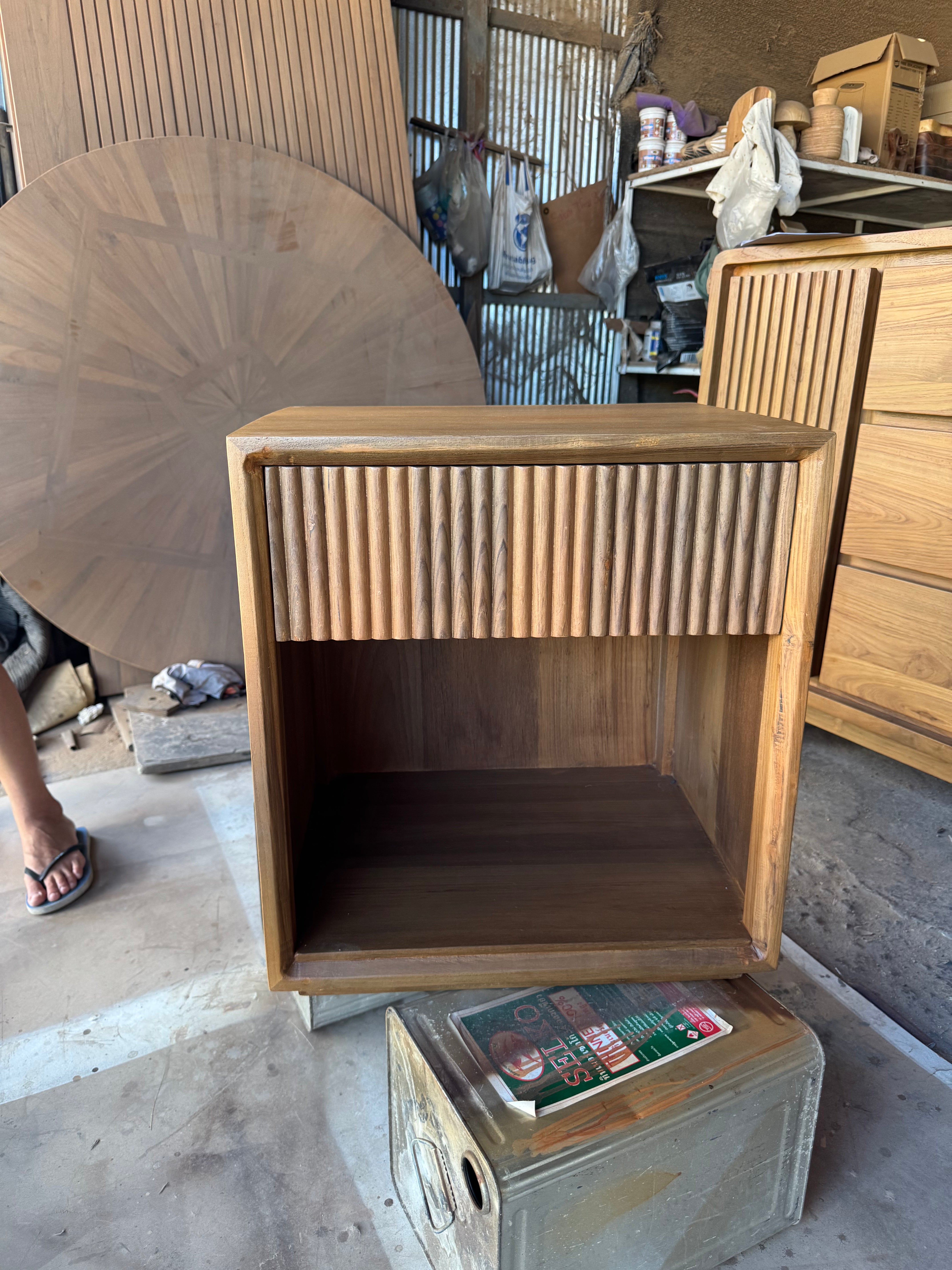 Sala Daeng Reclaimed Teak Bedside Table