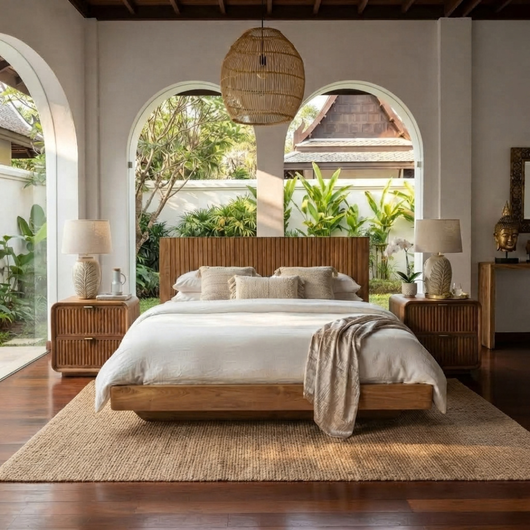 Ruen Reclaimed Teak Queen Bed or King Bed