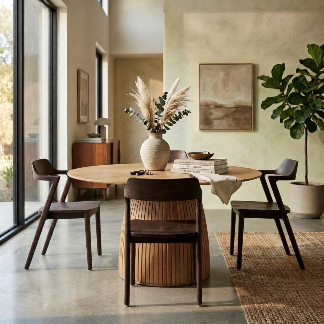 Sukhothai Reclaimed Teak Round Dining Table