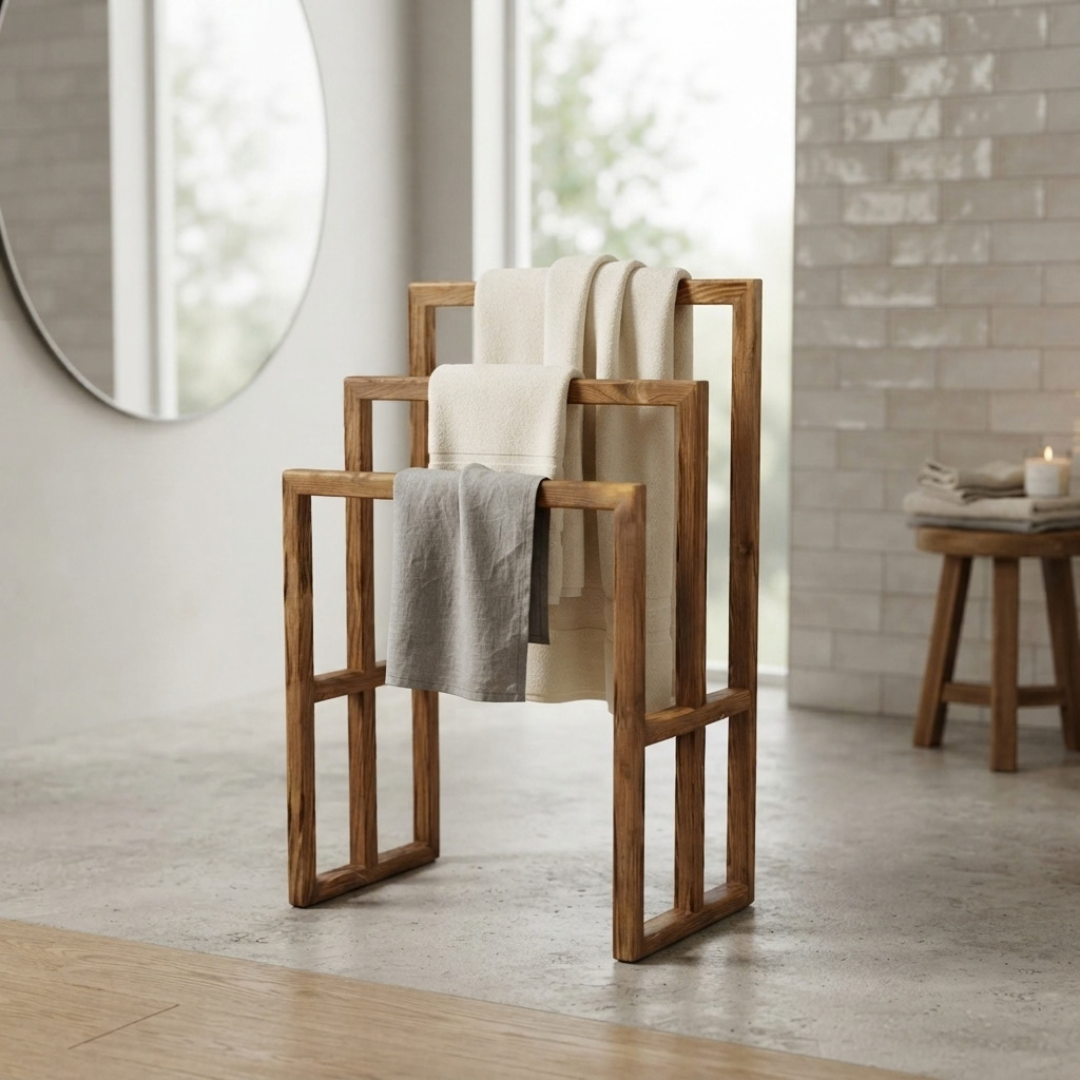 Kra Reclaimed Teak Towel Rack
