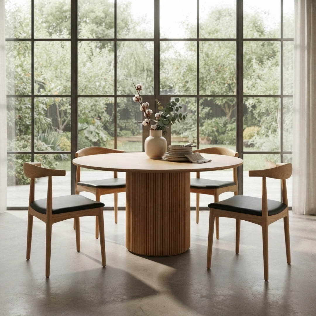 Lanna Reclaimed Teak Round Dining Table