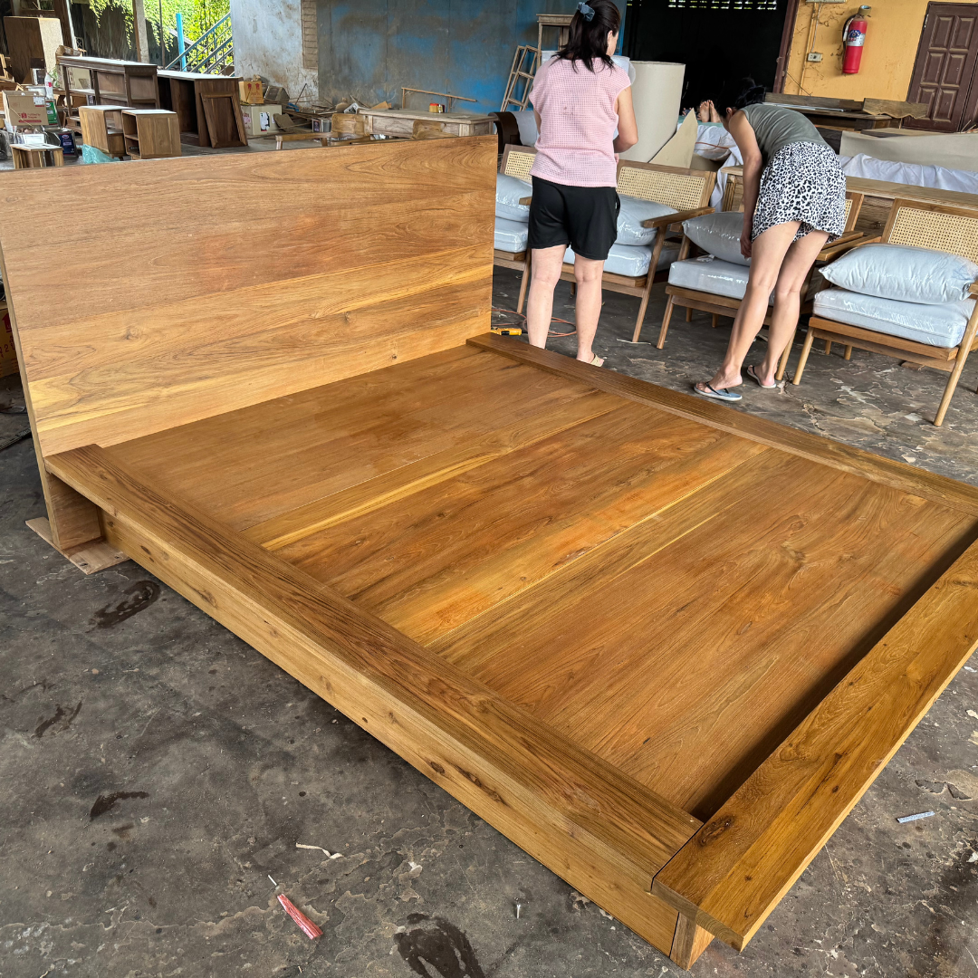 Kwan Reclaimed Teak Queen or King Bed