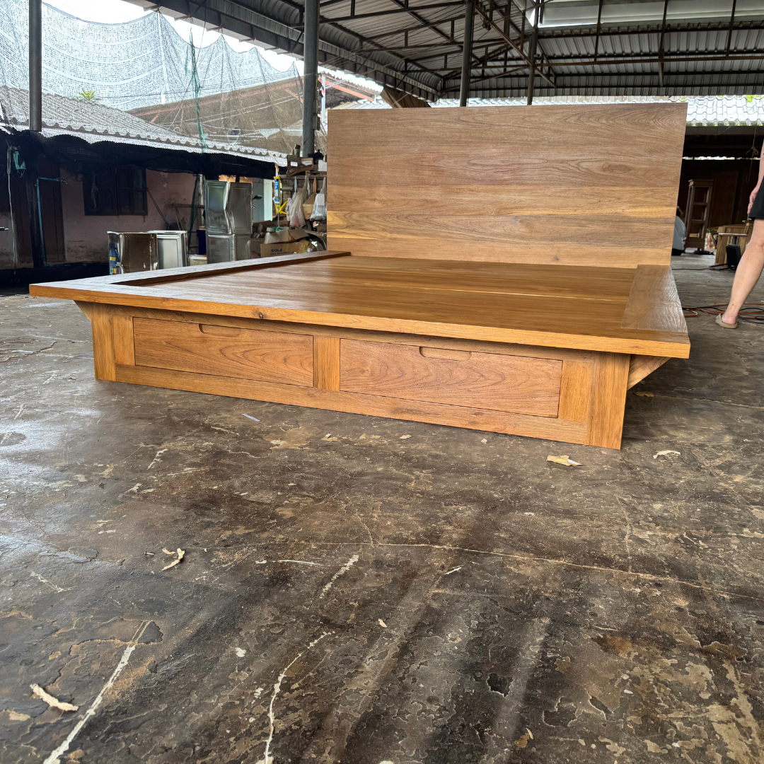 Kwan Reclaimed Teak Queen or King Bed