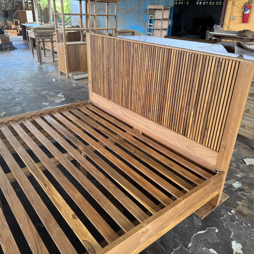 Ruen Reclaimed Teak Queen Bed or King Bed