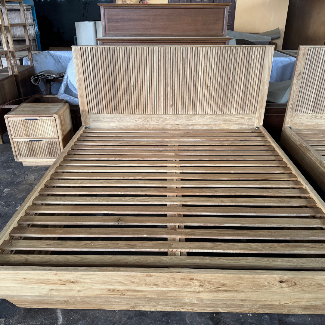 Ruen Reclaimed Teak Queen Bed or King Bed