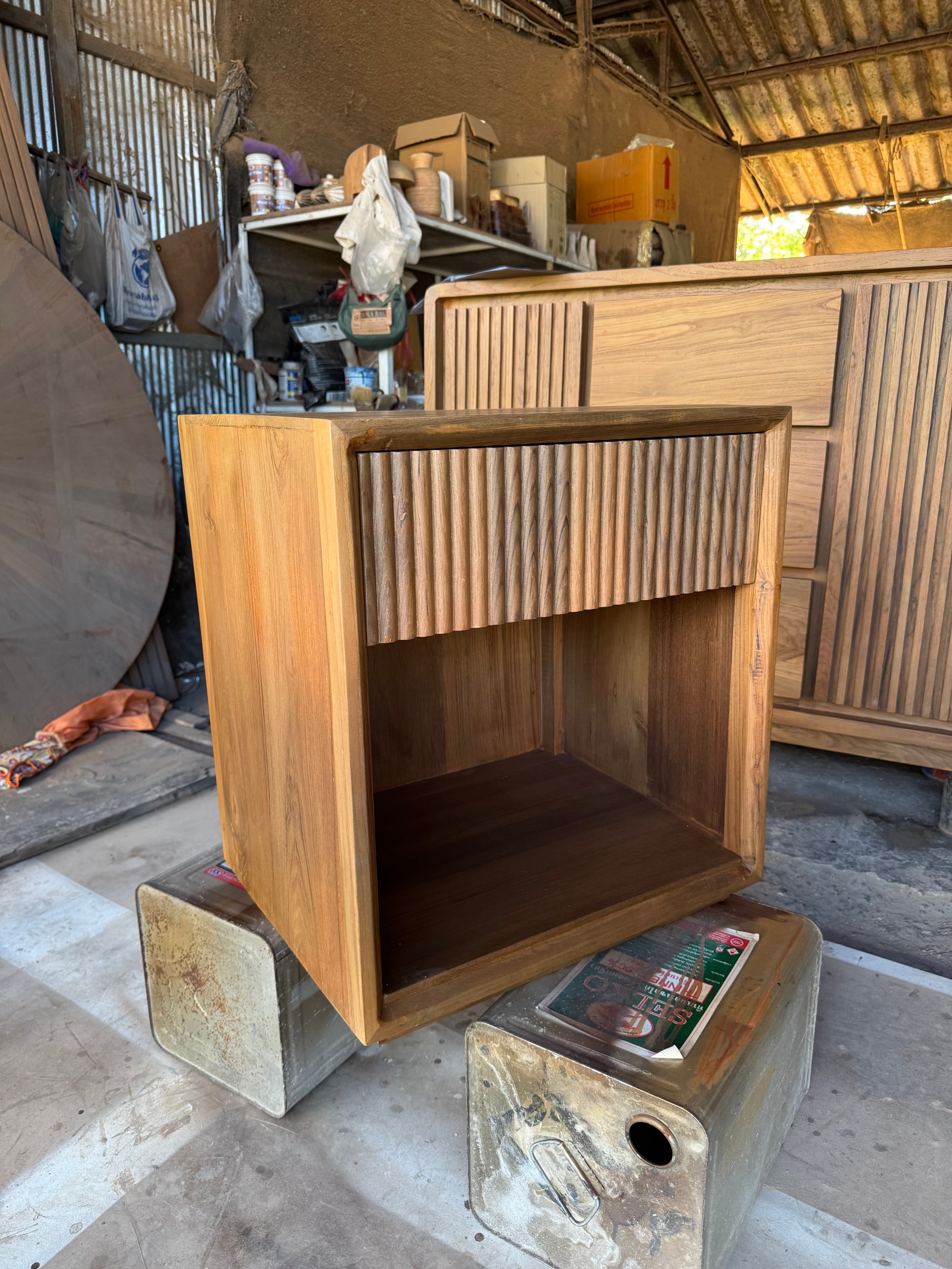 Sala Daeng Reclaimed Teak Bedside Table