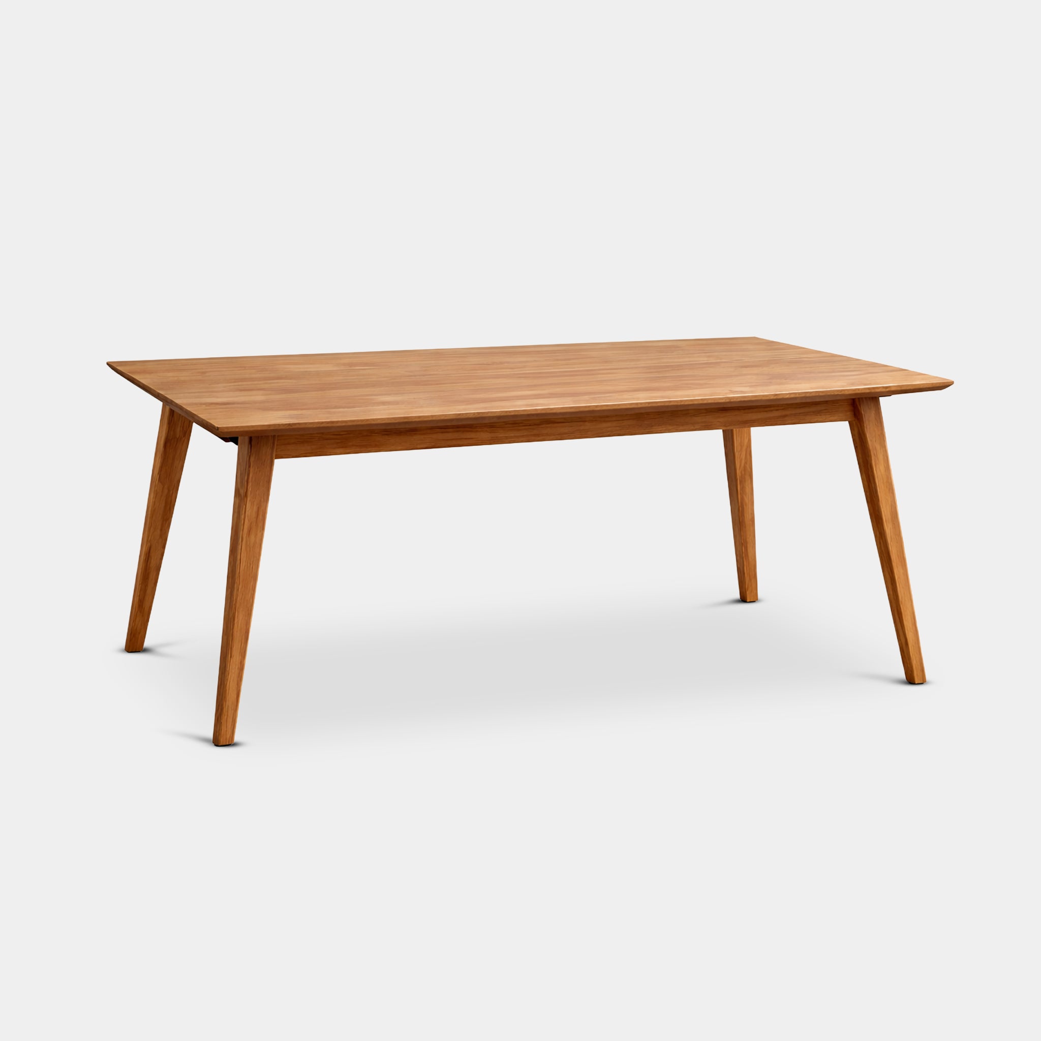 Ping mid-century reclaimed teak writing desk with tapered legs, handcrafted in Chiang Mai, Thailand from 100% reclaimed old teak.